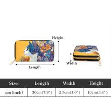 Dompet Panjang Desain Kucing & Bunga dengan Ritsleting | Dompet Multifungsi dengan Slot Kartu, Kantong Koin, Pola Dua Sisi Modis, Penutup Ritsleting, Cocok untuk Wanita dan Pria sebagai Hadiah Outdoor - A - View 3
