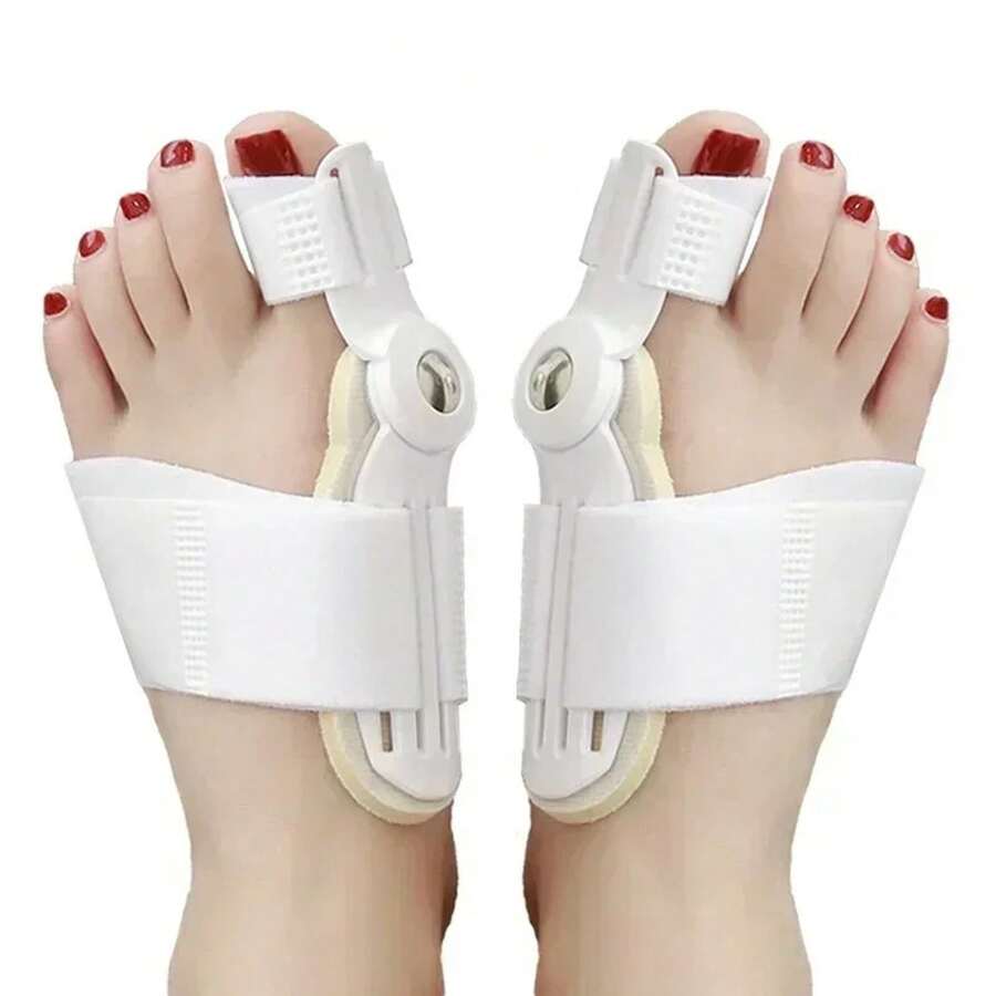 Almohadilla correctora de hallux valgus, modelo de hueso, alivia el dolor de los dedos, corrector para el cuidado de los dedos, paquete de 1/2 par. YXAY - 1PC - Ver 1