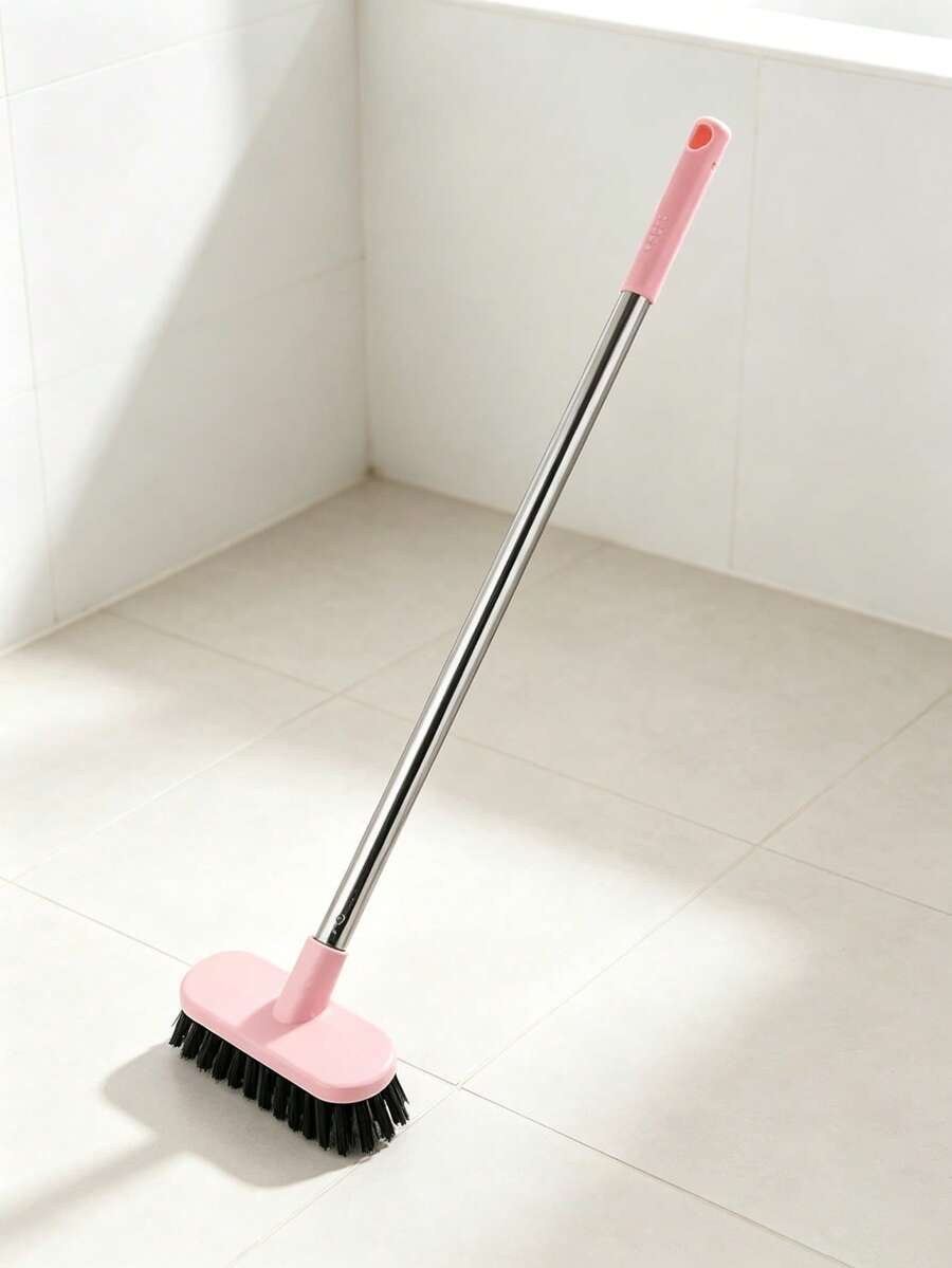 1pc Long Handle Cleaning Brush, Perfect For Bathroom Cleaning. Its Sturdy Bristles Effectively Remove Stubborn Stains. Designed For Convenient Use, Keeping Your Hands Clean. Ideal For Deep Cleaning Toilets. Bathroom Accessory - A - View 1