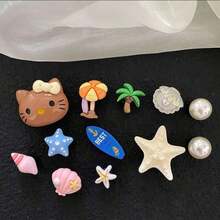 Sanrio Cute Hello Kitty Shiny Shoe Charms (Durable High-Quality Resin Material), Suitable For Sandals, Clogs, Bags, Bracelets - Perfect Gift For Friends On Halloween, Christmas, Valentine's Day, Birthday (Mixed Set Randomly Sent) - Multi-color (Style Randomized) - View 7