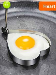 4pcs/1pc Stainless Steel Egg Pancake Molds, Flower, Heart, Star And Round Shapes, Suitable For Breakfast, Pancakes, Omelets And Sandwiches, Reusable, Suitable For Frying Pan, Kitchen And Bento Box - Multicolor - View 16