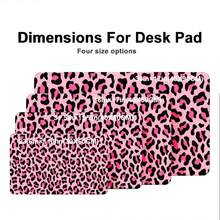 1pc Retro Bright Pink Leopard Print Extended PU Leather Large Desk Mat, 2D Printed Washable Non-Slip Rectangular Keyboard Leather Mouse Pad, Aesthetic Halloween Animal Mat For Home Office School Gamers - View 5
