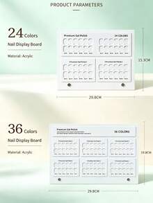 Multi-Color Nail Polish Display Board With Blank Nail Tips And Number Stickers, Includes 24-120 Color Nail Color Swatches, Nail Salon Sample Display Palette, Suitable For DIY Nail Art - Multicolor - View 8