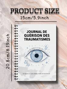 1 PC Jurnal Pemulihan PTSD Versi Prancis, Jurnal Terpandu Penyembuhan Trauma untuk Terapi dan Kesehatan Mental, Buku Harian Refleksi Perawatan Diri Mindfulness untuk Kecemasan, Pereda Stres, Kesejahteraan Emosional, Alat Perencana - A5 - View 8