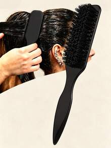 5/1pc Comb Set Multi-Function Hair Brush Smooth Back Comb/Beard Brush Sideburn Brush Unisex Styling Comb Suitable For Smoothing Frizz Creating Smooth Ponytail Bun - Wide Tail Comb And Detangling Comb, Suitable For Hair Salon, Beauty Parlor, Home Essential Bathroom Essential Back To School Essential Halloween Gift Christmas Gift - Multi-color - View 3