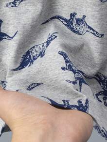 6 Sets Send 1 Set Random Boys Pure Cotton Pajamas Dinosaur Excavator Airplane Print Long Sleeve Long Pants Home Wear All-Over Print Set - Multicolor - View 11