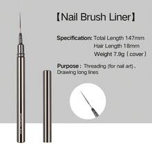 Professional Nail Art Brush Set, Metal Handle Nail Brushes For Gel Polish, Acrylic, French, Liner, Painting, Manicure Tools - Black - View 13