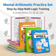 1pc 100/50/20/10 Addition & Subtraction Practice Book, Children's Game, 64 Pages Enlightenment Training, Preschool Learning Material, Toddler Toy, Classroom Essential, Back To School Supplies, Learning Supplies, Classroom Supplies - Multicolor - View 1