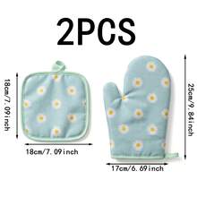 Heat-Resistant Gloves And Pads Set, Suitable For Baking, Cooking, Grilling, Perfect For Holiday Gifts - View 19
