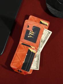 Vintage Style Men's Faux Leather Portable Short Wallet, Unique Dollar Bill Pattern Design, Bi-Fold, Ultra-Thin Multi-Card Slot Card Holder, Fashionable & Practical, Suitable For Both Men And Women, Ideal For Daily Use, Perfect Gift Choice For Friends And Family On Holidays - Multicolor - View 8