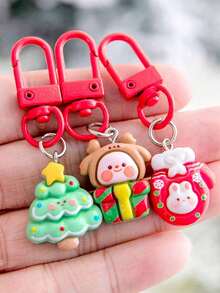 6/3/1 buah Gantungan Kunci Natal Kartun Lucu Dekorasi Ransel Siswa Liontin Resin Pesona Santa Claus Dekorasi Tas Hadiah Kecil Warna Acak - Berbagai gaya - View 3