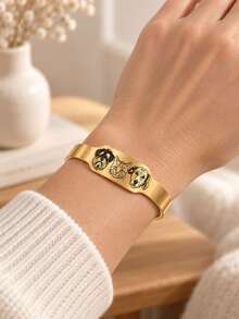 [Pet Exclusive]Customized Pet Portrait Bracelet/Necklace, Companion Pet Bracelet/Necklace Always By Your Side - Open Bracelet - View 2