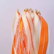 Wedding Ribbon Wand With Bells, Lace Fairy Party Ribbon Wand; Colorful Faux Silk Ribbon, Suitable For Various Parties, Birthdays And Holiday Events; Holiday Decoration, Birthday Arrangement, Decorative Handheld Wand; Exquisite Lace Craftsmanship, Lightweight Wand Body; Satin Ribbon With Bell Style; Suitable For DIY Enthusiasts And Event Planners - View 3