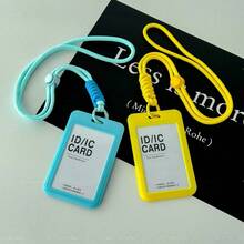 Card Holder Lanyard Keychain Transparent Protective Sleeve For Student ID, Bus Pass, Access Card, Campus Card, Meal Card, Employee Badge, ID Card - A - View 5