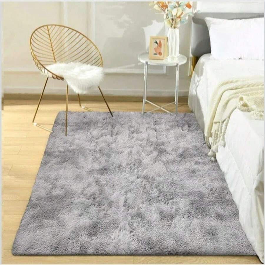 Plush Rug; Soft 80X120cm 8 Colors - Light Grey - View 1