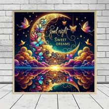 1pc - DIY Handmade 5D Diamond Painting Kit, Suitable For Adults And Beginners, Craft Supplies, Applicable For Living Room, Bedroom, Office, Wall Decor Art. - round diamond - View 4