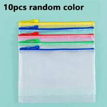 1/5/10/20 A4 Zipper File Bags, Transparent Storage Bags, Minimalist Color Scheme, Suitable For A4 Paper And Book Storage, Office Document And Material Storage Bags. Suitable For School, Office, And Home Use. - Multicolor - View 14