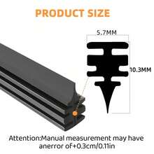 2pcs 6mm Universal Car Windshield Wiper Blade Rubber Strips, 28 Inch Natural Rubber Frameless Replacement Refill, High Carbon Content Cuttable Quiet Durable, Suitable For Most Car Models All-Weather Wiper Accessories - A - View 9
