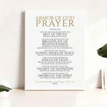 1pc Canvas Poster, "The Armor Of God", Christian Spiritual Prayer Wall Art - Victorious Christian Living Quote, Perfect Gift For Living Room, Bedroom, Home Decor, Religious Theme Poster, Bible Verse Home Decor, Vintage Style Room Decoration, Jesus Farmhouse Wall Art, Suitable For Bathroom, Kitchen, Bedroom, Office - Multicolor - View 10