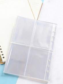 10/20pcs Transparent Waterproof A5 Document Bag Refill Pages, Photo Album Inner Page Refills, Suitable For Idol Card & Sticker Storage, School & Office Use - Transparent - View 1