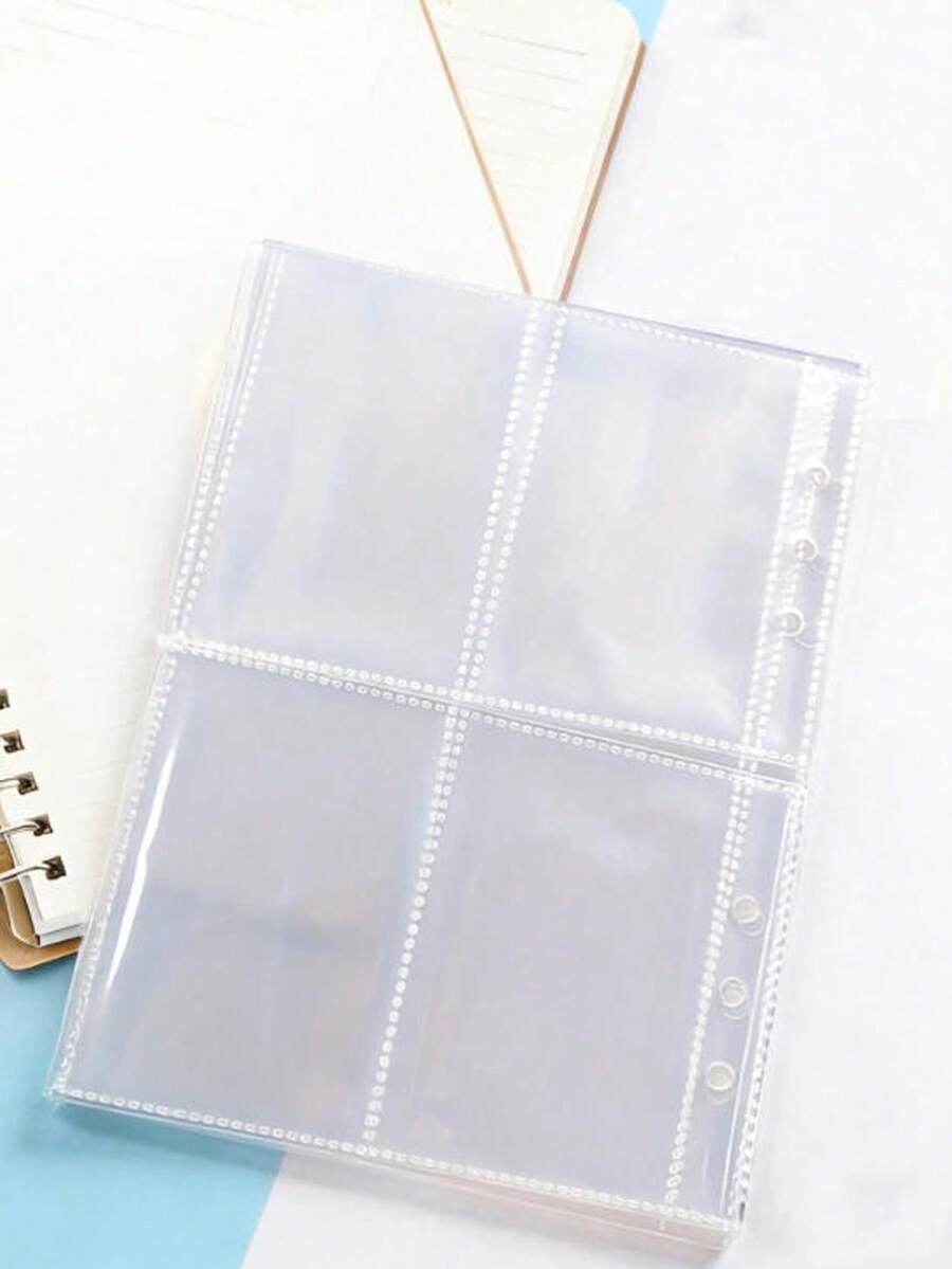 10/20pcs Transparent Waterproof A5 Document Bag Refill Pages, Photo Album Inner Page Refills, Suitable For Idol Card & Sticker Storage, School & Office Use - Transparent - View 1