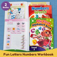 Lachilly Montessori Alphabet English Words Building Workbook Number Math Workbook Activity Book For Kids Kindergarten Preschool Educational Toy Daily Practice Book Addition, Subtraction Practice Worksheet - Multicolor - View 5