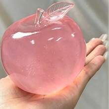 1pc Apple Squishy, Soft Pink/Green Transparent Apple Stress Relief Toy, Malleable, Slow Rebound Squeeze Toy, Perfect Gift, Birthday Gift, Holiday Gift, Gift - Multicolor - View 8