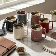 304 Stainless Steel Drinking Cup Portable Coffee Mug Double Layer Cup For Cold And Hot Drinks Sealed Reusable Tumbler - Multicolor - View 3