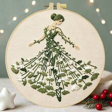 1PC 15*15cm/5.9*5.9in 20*20cm/7.9*7.9in,The Dandelion Plant Embroidery Kit, DIY Handmade Embroidery Set For Adult Beginners, Home Gift, Women's Sewing Gift, Including User Manual, Printed Pattern Fabric, Embroidery Frame, Needle And Thread. - 15X15CM - View 15