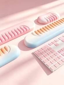 New Gradient Cute Piano Shaped Memory Foam Keyboard Wrist Rest, Silicone Non-Slip Bottom, Desktop Office Wrist Pad - View 5