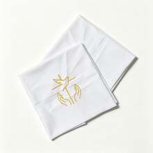 2pcs, 125gsm Priest Hand Towel, Handkerchief Gift For Prayer Season, Thank You Towel Gift, Suitable For Both Men And Women, Faith, Religious Embroidery, Gift For Prayer Season Handkerchief Gift For Prayer Season - White - View 7