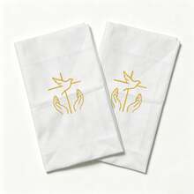 2pcs, 125gsm Priest Hand Towel, Handkerchief Gift For Prayer Season, Thank You Towel Gift, Suitable For Both Men And Women, Faith, Religious Embroidery, Gift For Prayer Season Handkerchief Gift For Prayer Season - White - View 8