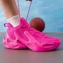 Under Armour Unisex Basketball Shoes Breathable Mesh Strong Support Cushioning Indoor/Outdoor Court Sneakers - Hot Pink - View 2