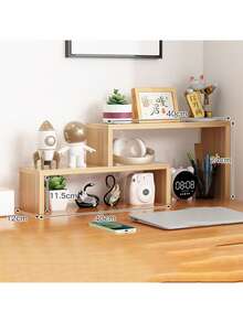 1PC Minimalist Multi-Layer Storage Rack Creative Telescopic Stepped Desktop Organizer Shelf Living Room Bedroom Display Rack Multifunctional Desk Organizer - Multicolor - View 8