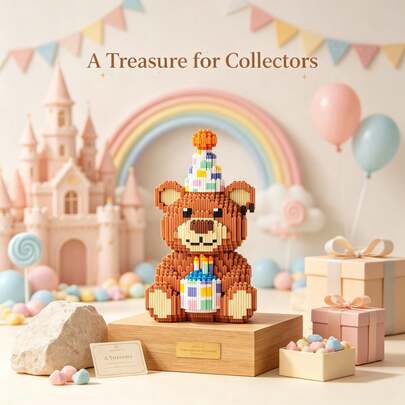 Colección de Animales Sentados Lindos y Creativos, Recuento de Partículas 650+ a 1700+, Decoración Creativa para la Habitación, Adorno de Escritorio, Regalo de Halloween, Regalo de Cumpleaños, Regalo de Navidad, Regalo de Graduación, Regalo para la Mejor Amiga, Regalo para Parejas, Regalo de Año Nuevo, Adecuado para Todos