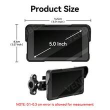 VENBES Layar Sentuh PND Motor 5 Inci Tahan Air, Layar Motor CarPlay & Android Auto Nirkabel Cepat Lepas Pasang, Pemutar Media Bluetooth - Unit Utama PND Sepeda Motor 5 inci - View 7