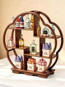 1pc 1:12 Scale Dollhouse Mini Storage Rack/Display Shelf, Suitable For Fruits And Food Sundries, Realistic Dollhouse Mini Display Shelf (Mini Models On Display Shelf Not Included), Entryway Decor, Desk, Office Desk Decoration Shelf - Multicolor - View 7