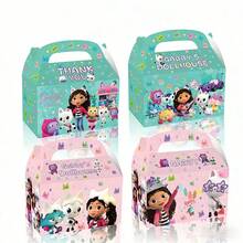 1 Set/12pcs Gabby Cabin Peripheral Gifts, Horn Box Gifts, Candy Scrapbook Kit | Birthday Party Handheld Gift Preferred, Party Handheld Gift Candy Box High Party Packaging Gift Box, Birthday Surprise Gift - Multicolor - View 8