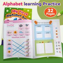 Lachilly Montessori Alphabet English Words Building Workbook Number Math Workbook Activity Book For Kids Kindergarten Preschool Educational Toy Daily Practice Book Addition, Subtraction Practice Worksheet - Multicolor - View 15