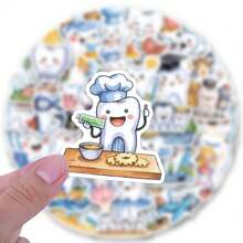 50入「Take Care Of Your Teeth」美學貼紙,適用於剪貼簿、日記本、筆電、保桿、滑板、水壺、電腦、安全帽、汽車貼紙與貼花 - B - 查看 5