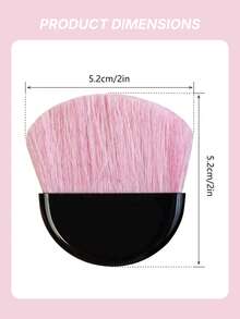 Bộ 1/2 cọ mini đánh phấn má hồng, cọ trang điểm nhỏ đa năng dùng cho mặt, cọ du lịch cầm tay lông mềm cho vùng má - Hồng - Xem 9