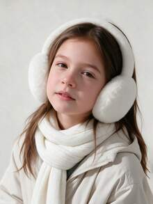 Solid Color Plush Ear Muffs Winter Headband Ear Warmers For Girls - Multicolor - View 3