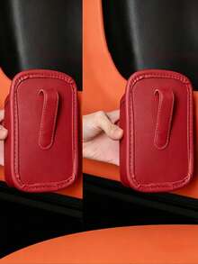 2/1pc Car Door Cup Holders, Pu Leather Car Beverage Holder, Storage Box, Holder Rear Seat Organizer Storage Box Auto Interior Accessories, Rear Seat Cup Holder, Car Accessories Storage Box, Keep Car Interior Organized - Multicolor - View 4