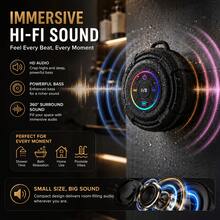YAIUZGOO Waterproof Shower Speaker With Strong Suction Cup, Portable Wireless Bathroom Speaker, High-Definition Sound Quality, Convenient Button Control, Compact Music Speaker, Suitable For Shower, Bathroom, Travel And Daily Use - View 11