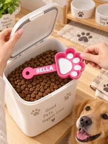 1pc Personalized Custom Pet Feeding Spoon, Customizable Pet Name, 3D Printed Cat Dog Feeding Spoon, Custom Pet Name Measuring Spoon, Pet Feeding Accessory, Unique Pet Gift - Multicolor - View 3