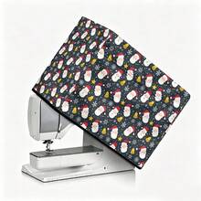 1pc Dust-Proof Cover For Sewing Machine, Modern Style Polyester Christmas Santa Claus Printing. Accessories Home Decoration, Household Appliance Cover. Dust-Proof And Washable. - Full Coverage - View 19