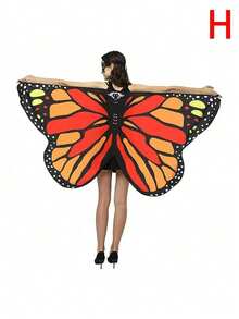 Rainbow Gradient Butterfly Wing Shawl, Soft Clothing Accessory, Suitable For Christmas Costume Party, Glamorous Theme Costume Party - Multicolor - View 22