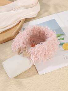 1pc Fashion Autumn/Winter Plush Wide Headband Women's Hair Accessory For Daily Wear, Gift For Friends And Family, Holiday Party Outfit - Multicolor - View 3
