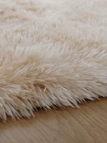 1 pieza Alfombra de área suave y esponjosa para sala de estar y dormitorio, antideslizante, decoración de habitación - Beis - Ver 7