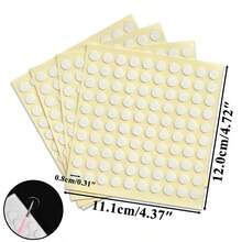 ART LALIC 4 Sheets Double-Sided Nail Adhesive Dots Strip Stickers, Transparent Tabs For False Nail Display, Practice Stands & Training - White - View 7